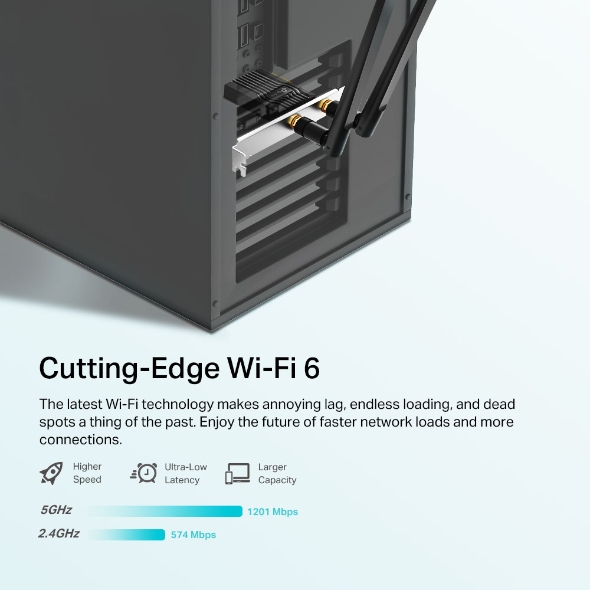 AX1800 Wi-Fi 6 Bluetooth 5.2 PCIe Adapter