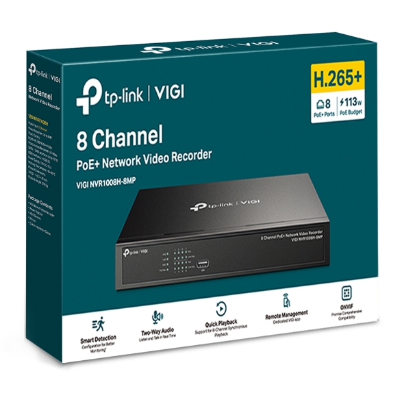 VIGI 8 路 PoE+ 網路監控主機/監視器主機(NVR) 12