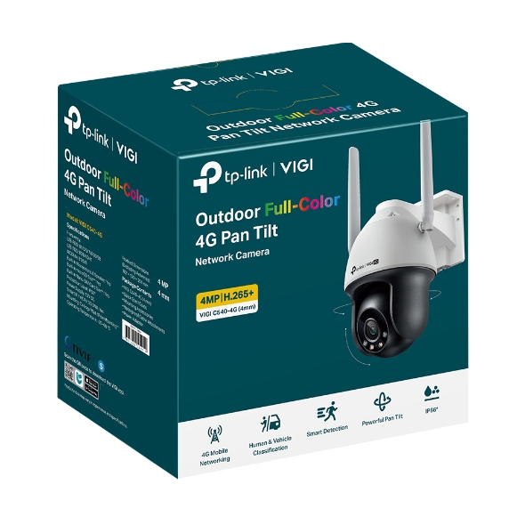VIGI 4MP 戶外型全彩 4G 旋轉式監視器/商用網路監控攝影機 6