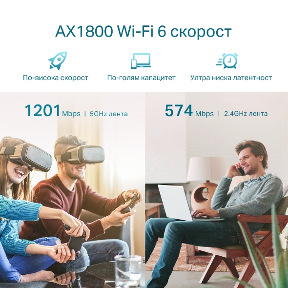 AX1800 Wi-Fi 6 удължител на обхват с технологията OneMesh 5
