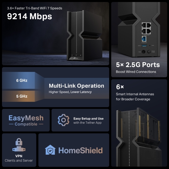 BE9300三頻Wi-Fi 7路由器 5