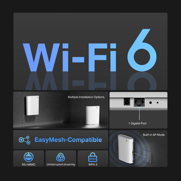 Repetidor Wi-Fi 6 AX1500 de Sobremesa con Puerto Gigabit 5