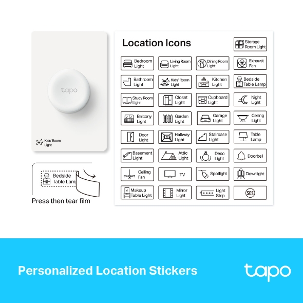 TP-Link Tapo Smart Button | Remote Dimmer Switch | Wireless Control of Tapo  Smart Devices | 3-Way Control | Tap & Rotate | Tapo HUB Required | 1 Year+