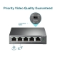 Switch Fast Ethernet de Mesa de 5 Portas com 4 Portas PoE+ 8