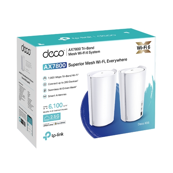 Deco X95 | AX7800 完整家庭Mesh WiFi 6 系統| TP-Link 台灣地區