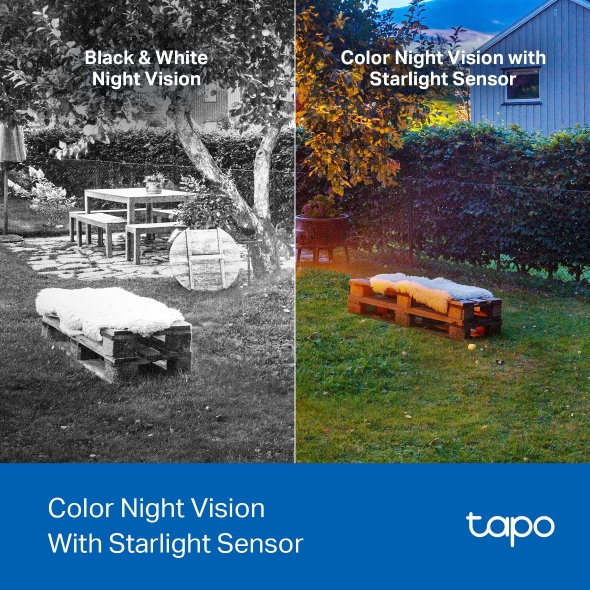 TP-Link Tapo 2K QHD Security Camera Outdoor Wired, Starlight Sensor for  Color Night Vision, Free AI Detection, Works with Alexa & Google Home