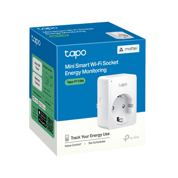 Tapo P110M, Mini Smart Wi-Fi Plug, Energy Monitoring