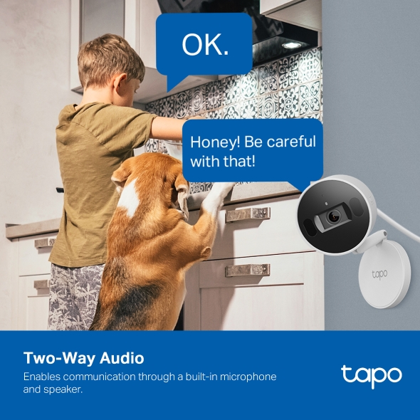 TP-Link Tapo Security WiFi Camera, Wireless, 1080P, Smart AI Detection and  Notification, Two-Way Audio