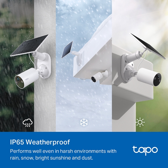Tapo C410 Kit Telecamera WiFi Esterna A Energia Solare – 2K 3MP, Batteria 6400mAh, Visione Notturna Colori, Allarme E Rilevamento AI, IP65
