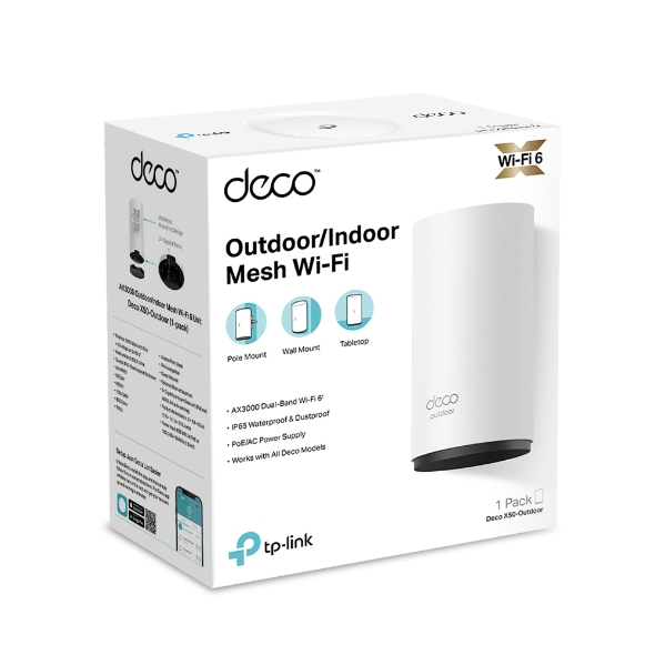 Deco X50-Outdoor | AX3000 Outdoor / Indoor Whole Home Mesh