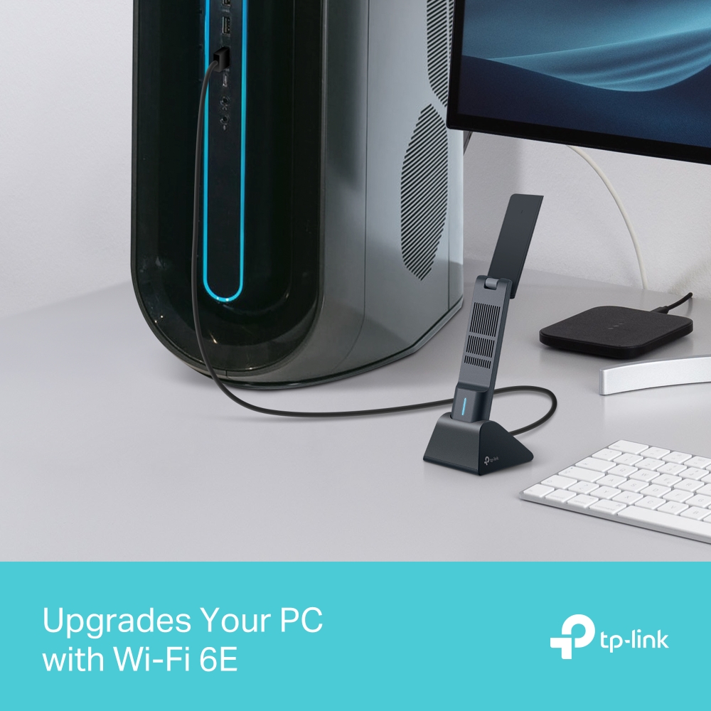 Adaptateur USB Wi-Fi 6E TP-Link Archer TXE50UH AXE3000 – Vitesse Jusqu'à 3 Gbps, Antennes Gain élevé, USB 3.0