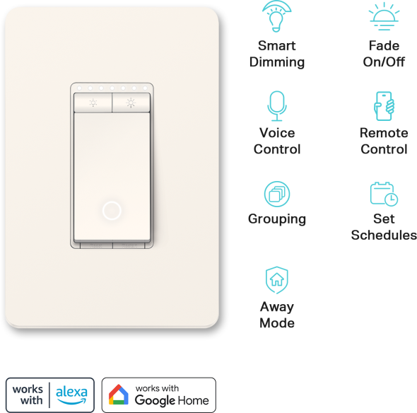 Kasa Smart Wi-Fi Light Switch, Dimmer 2