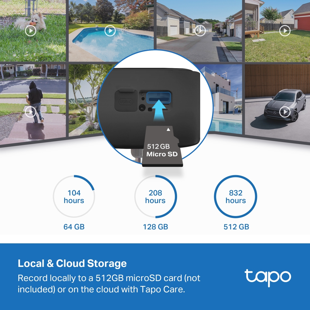 Tapo C401 Telecamera WiFi Esterna A Batteria – Full HD 1080P, 180 Giorni Autonomia, Visione Notturna Colori, Rilevamento AI Gratuito