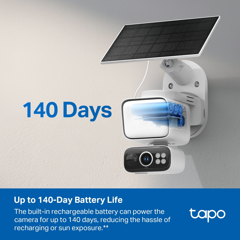 Solar-Powered Floodlight Pan/Tilt Security Camera Kit 6