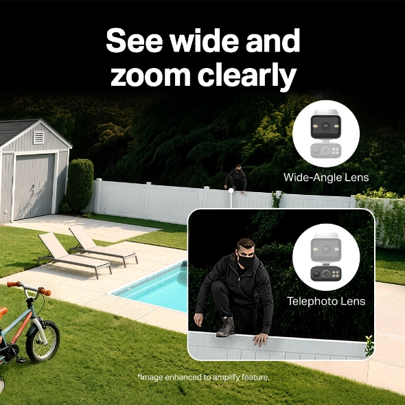 Solar-Powered Dual-Lens Pan/Tilt Security Camera Kit 5