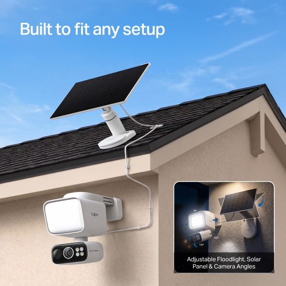 Solar-Charged Floodlight Pan/Tilt Security Camera with microSD 7