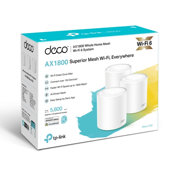 Deco X20 | AX1800 完整家庭Mesh Wi-Fi 6 系統| TP-Link 香港地區