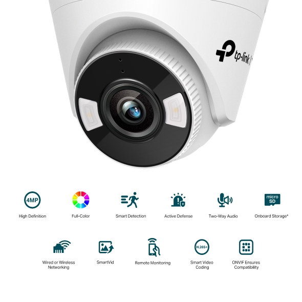 VIGI C440 | VIGI 4MP Full-Color Turret Network Camera | TP-Link