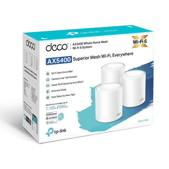 Sistem Mesh Wi-Fi 6 Dual-Band AX5400 cu acoperire în toată locuința 5
