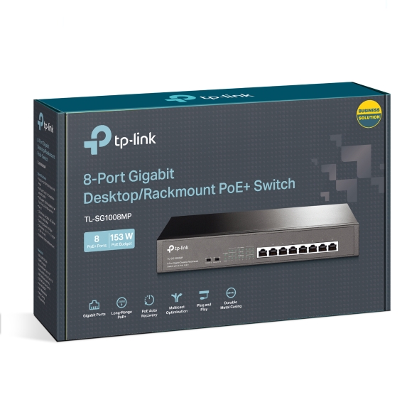 Switch Gigabit de sobremesa/de montaje en rack de 8 puertos con PoE+ de 8 puertos 4