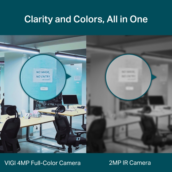 VIGI 4MP 全彩 Wi-Fi 半球型無線監視器/商用網路監控攝影機 4