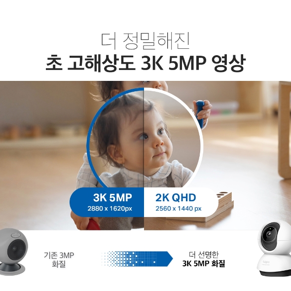 회전형 AI 홈 보안 Wi-Fi 카메라 4