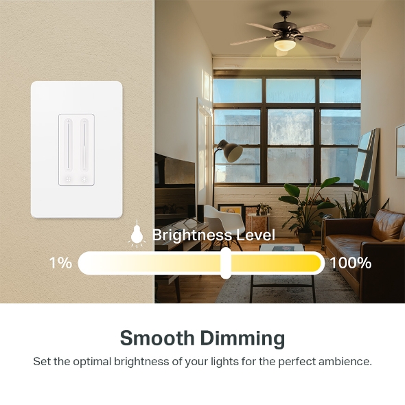 Kasa Smart Ceiling Fan Control and Dimmer Switch 5