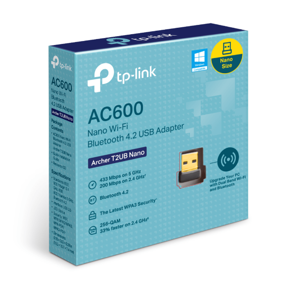 Сверхкомпактный двухдиапазонный USB‑адаптер с поддержкой Wi‑Fi AC600 и Bluetooth 4.2 6