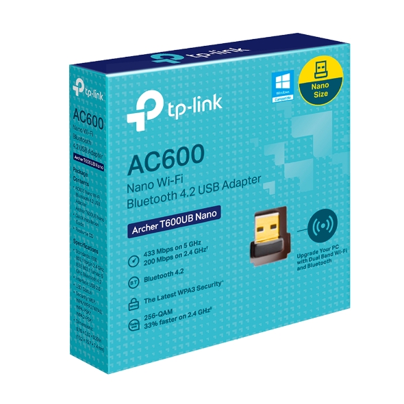 Nano adattatore USB Wi-Fi AC600 e Bluetooth 4.2 6
