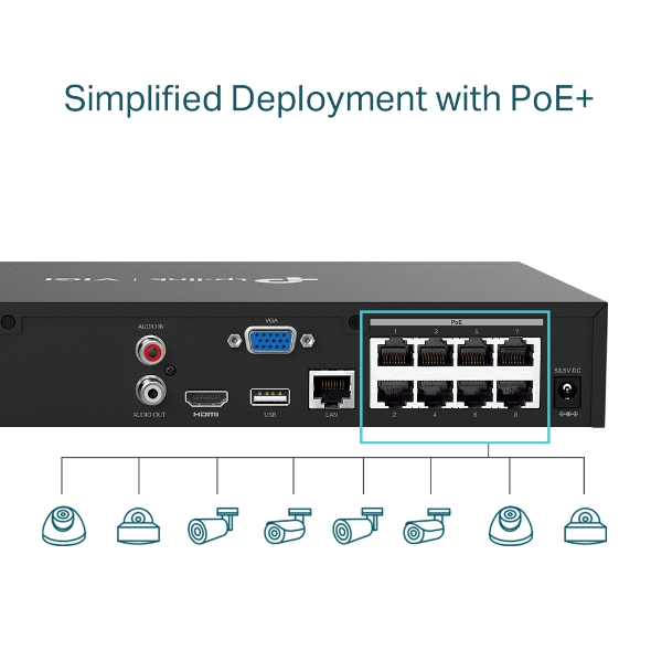 VIGI 8 Channel PoE+ Network Video Recorder 7