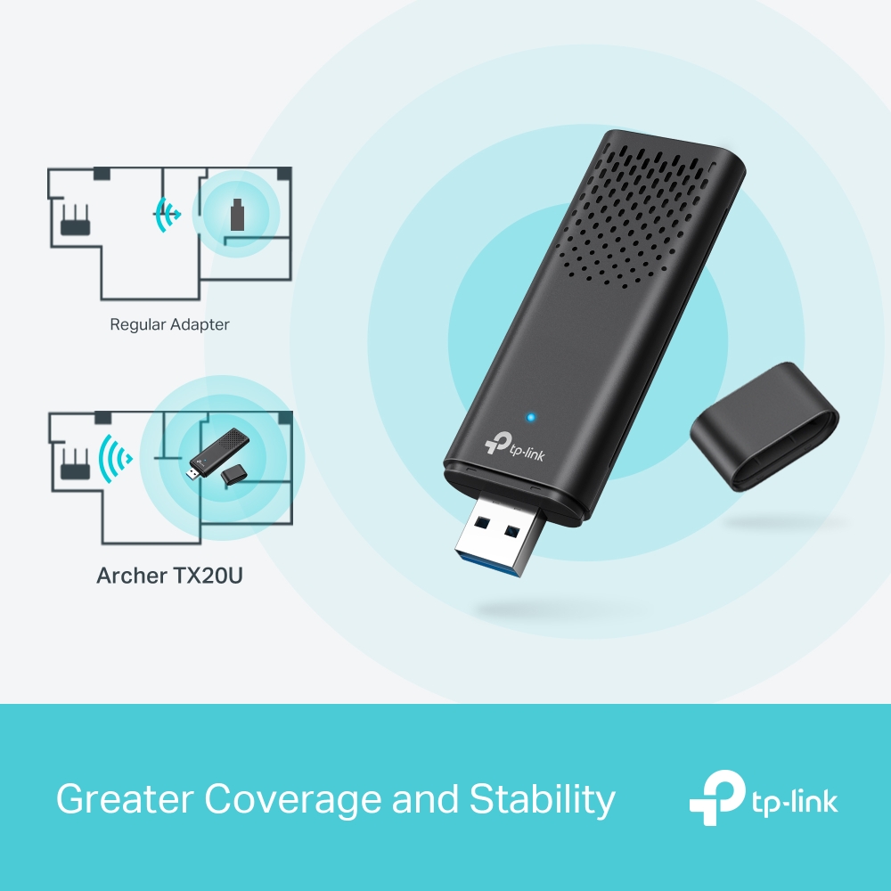 Archer TX20U Adaptateur USB WiFi 6 AX1800 Bi bande TP Link France