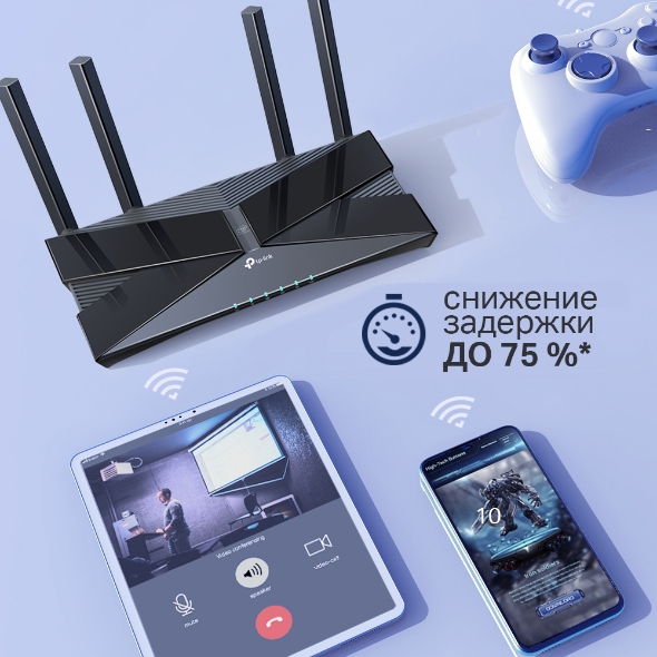 Двухдиапазонный гигабитный роутер Wi‑Fi AX3000 8