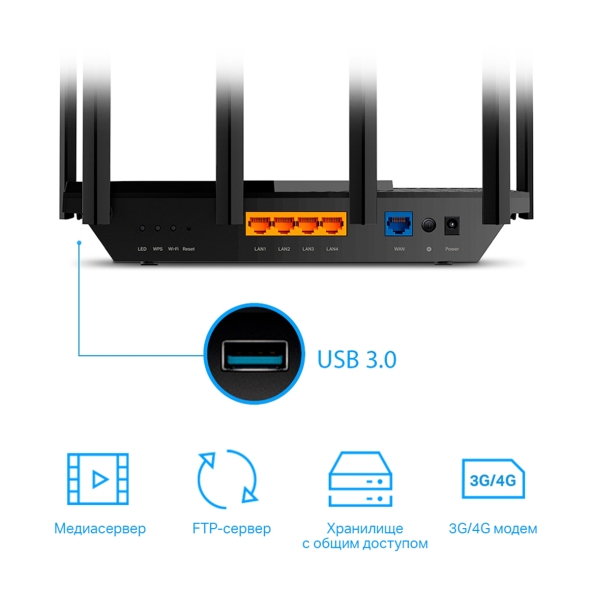 AX5400 Беспроводной двухдиапазонный маршрутизатор Wi-Fi 6 6