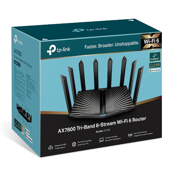 Router Wi-Fi 6 Tri-Band AX7800 8-Stream  8