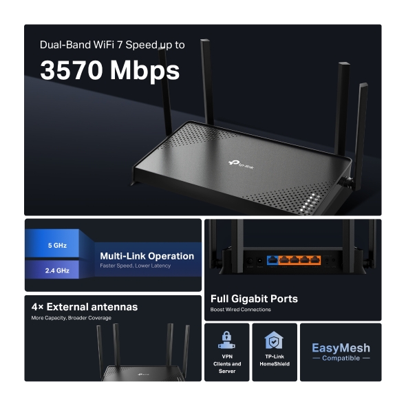 BE3600 雙頻 Wi-Fi 7 路由器 4