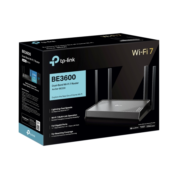 Dwupasmowy router Wi-Fi 7 BE3600 4
