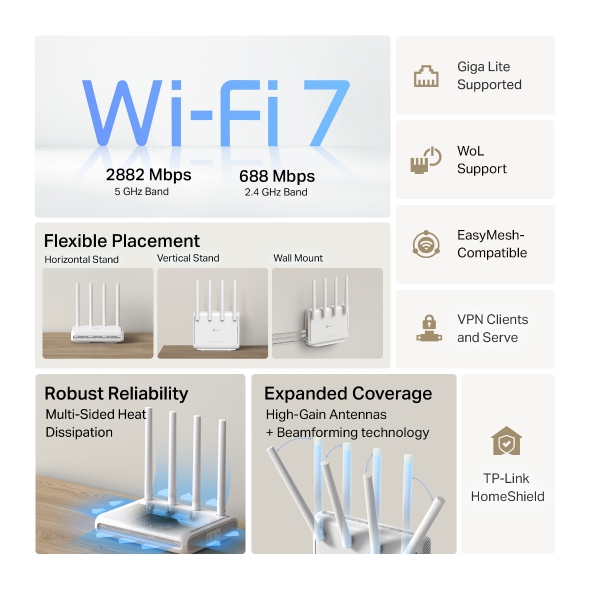 BE3600 Dual-Band Gigabit Wi-Fi 7 Router 5