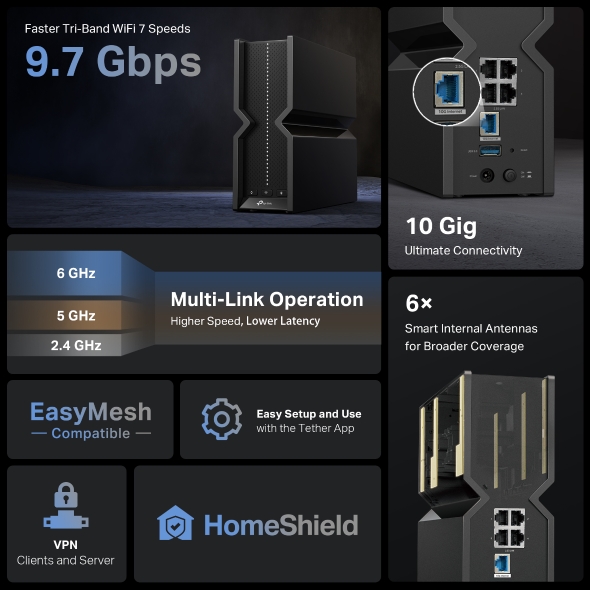 BE9700 Tri-Band Wi-Fi 7 Router 4