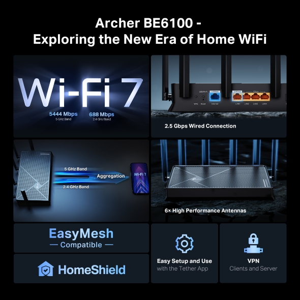 BE6100 Dual-Band Wi-Fi 7 Router 4