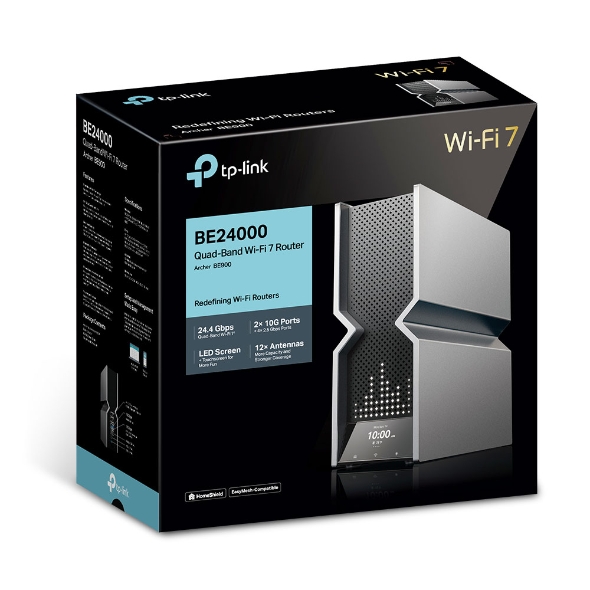 Router Wi-Fi 7 BE24000 de Cuatro Bandas con Puertos Multi-Gigabit 8