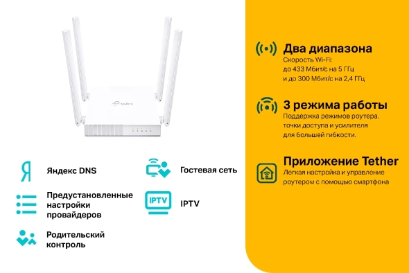 Двухдиапазонный Wi‑Fi роутер AC750 5