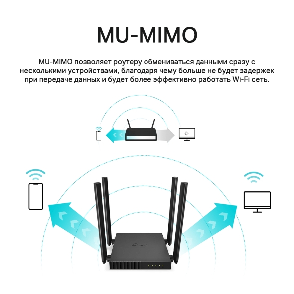 Двухдиапазонный роутер Wi‑Fi AC1200 с поддержкой MU-MIMO 8