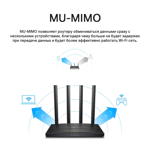 Двухдиапазонный гигабитный роутер Wi‑Fi AC1200 с поддержкой MU-MIMO 9