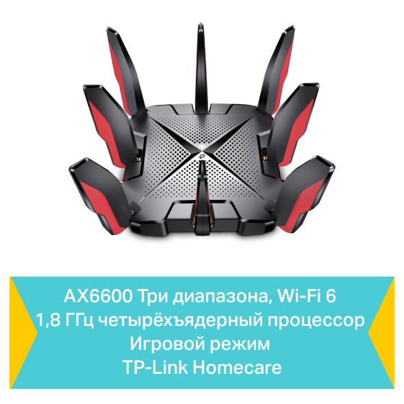 Трёхдиапазонный игровой Wi‑Fi роутер AX6600 2