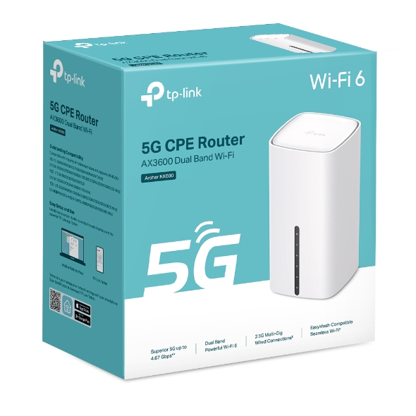 Routeur 5G WiFi 6 AX3600 bi-bande 2,5 Go 8