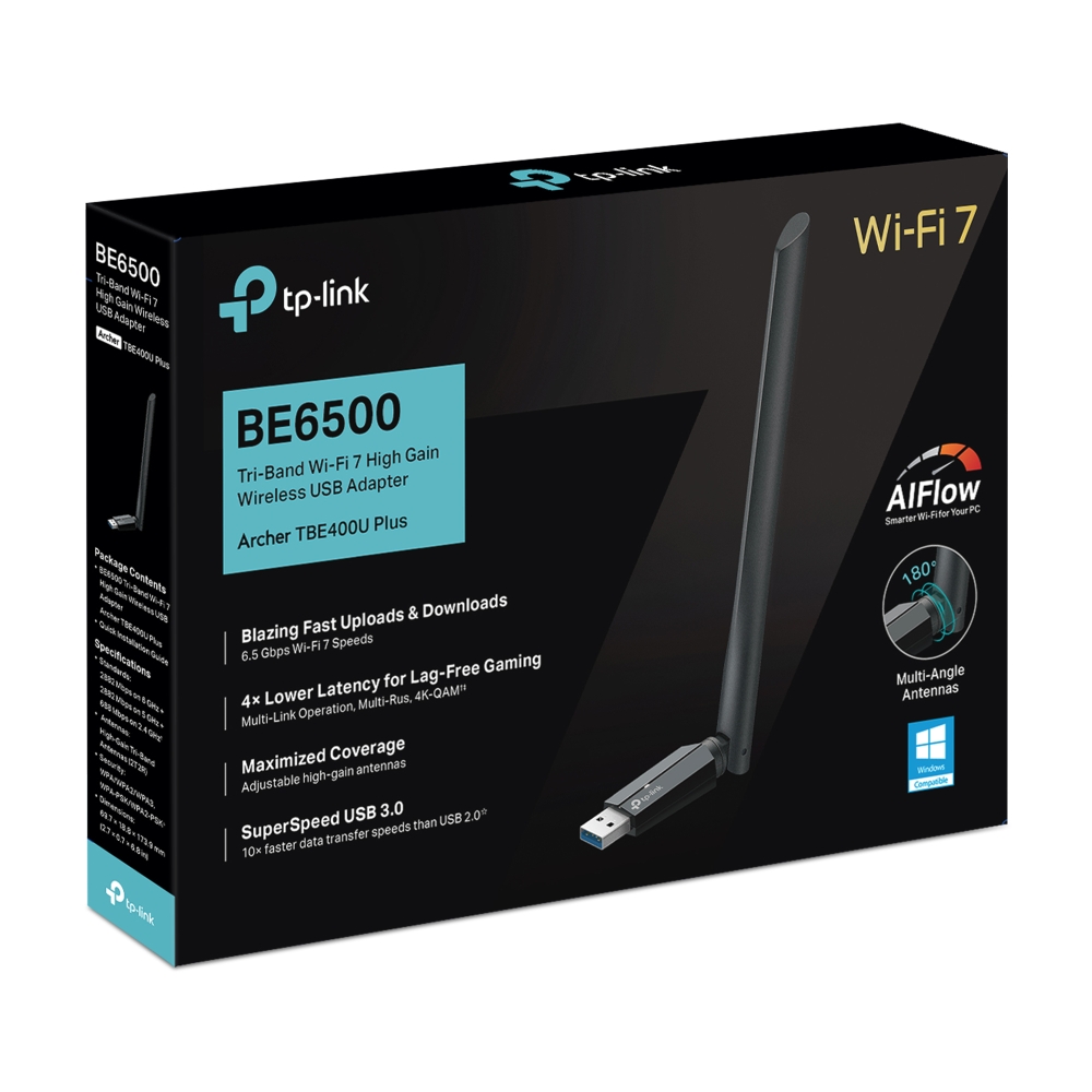 TP-Link Archer TBE552E PCIe WiFi-kaart, BE9300Mbps, WiFi 7, Bluetooth 5.4-kaart, WPA3, MU-MIMO, OFDMA, WLAN-kaart, pc, ondersteunt Windows 11 TP-Link Archer TBE552E PCIe WiFi-kaart, BE9300Mbps, WiFi 7, Bluetooth 5.4-kaart, WPA3, MU-MIMO, OFDMA, WLAN-kaart, pc, ondersteunt Windows 11
