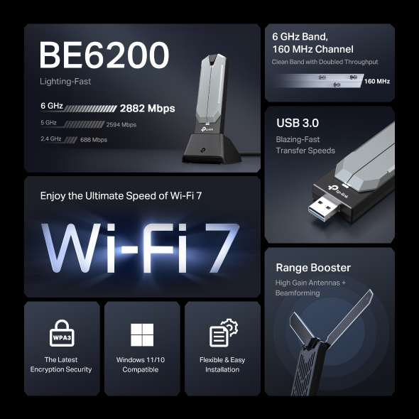 BE6200 Wi-Fi 7 High Gain Wireless USB Adapter 4