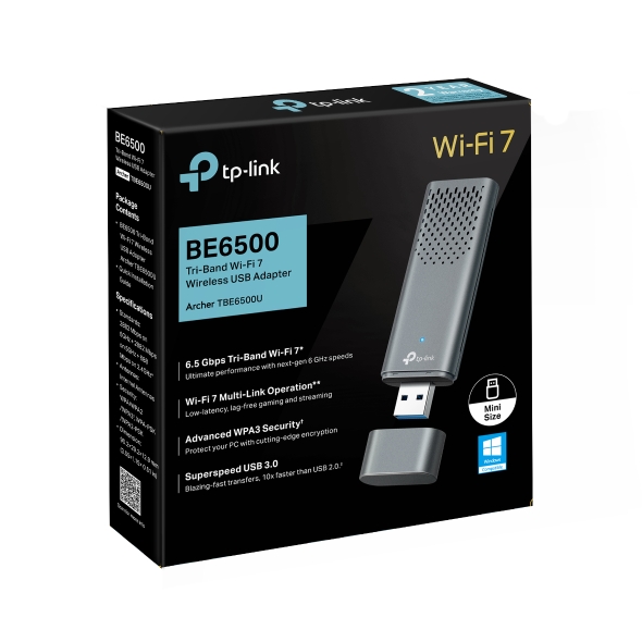 TP-Link WiFi 7 無線LAN 子機 BE6500規格 Archer TBE6500UH | BE6500 Wi-Fi 7 High Gain Wireless USB