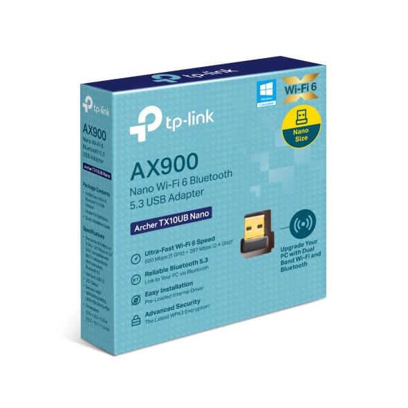 Nano adattatore USB Wi-Fi 6 AX900 e Bluetooth 5.3 11