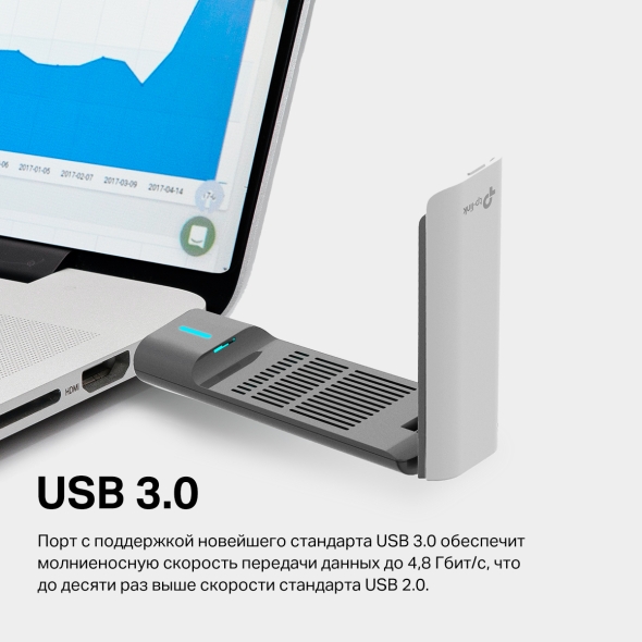 USB‑адаптер высокого усиления с поддержкой Wi‑Fi AX1800 7